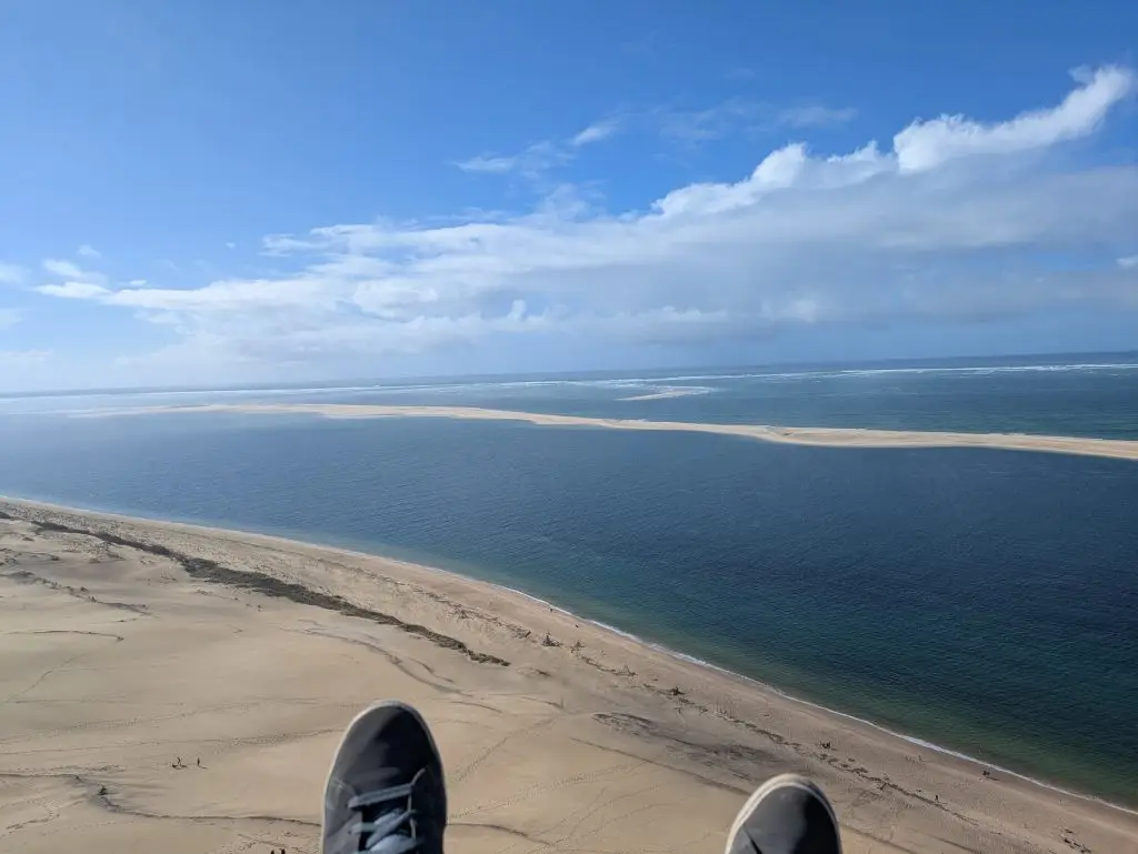 Le banc d’Arguin et ses eaux turquoise sur le bassin d’Arcachon.